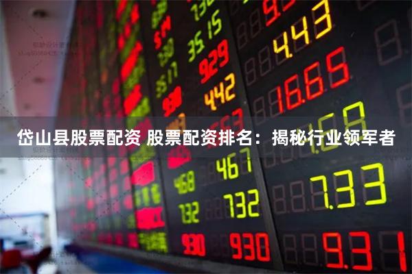 岱山縣股票配資 股票配資排名：揭秘行業(yè)領(lǐng)軍者